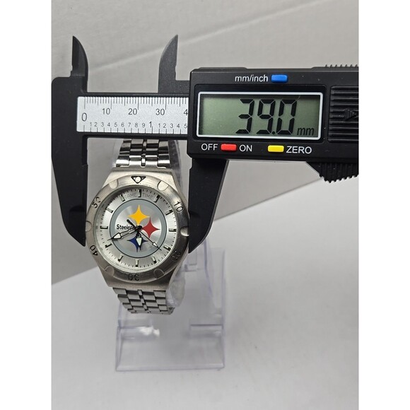 Pittsburgh Steelers Game Time Mens Watch Quartz New Battery Silver Tone NFL Logo - Picture 5 of 12